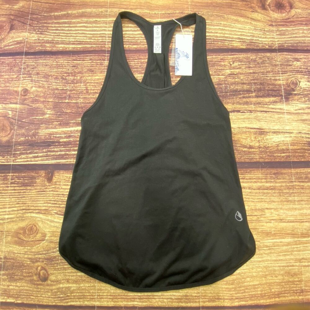 Icyzone Shirt Women M Black Tank Top Activewear Workout Racerback Sleeveless